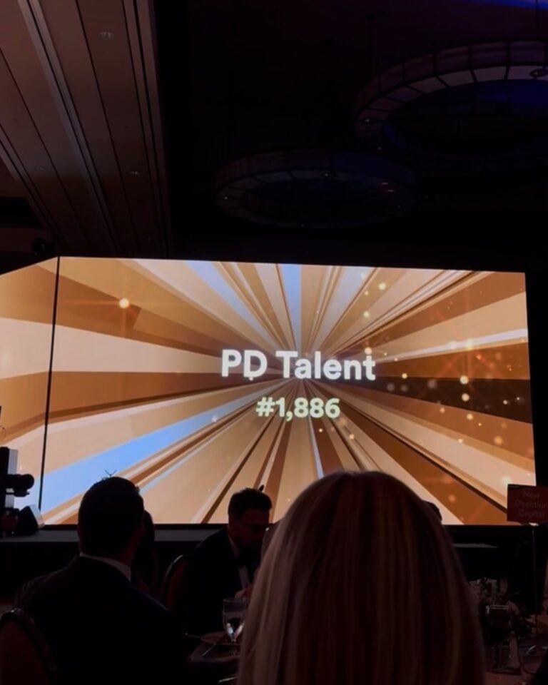 PD Talent announced as No. 1,886 on the 2026 Inc. 5000 at the gala in Dallas